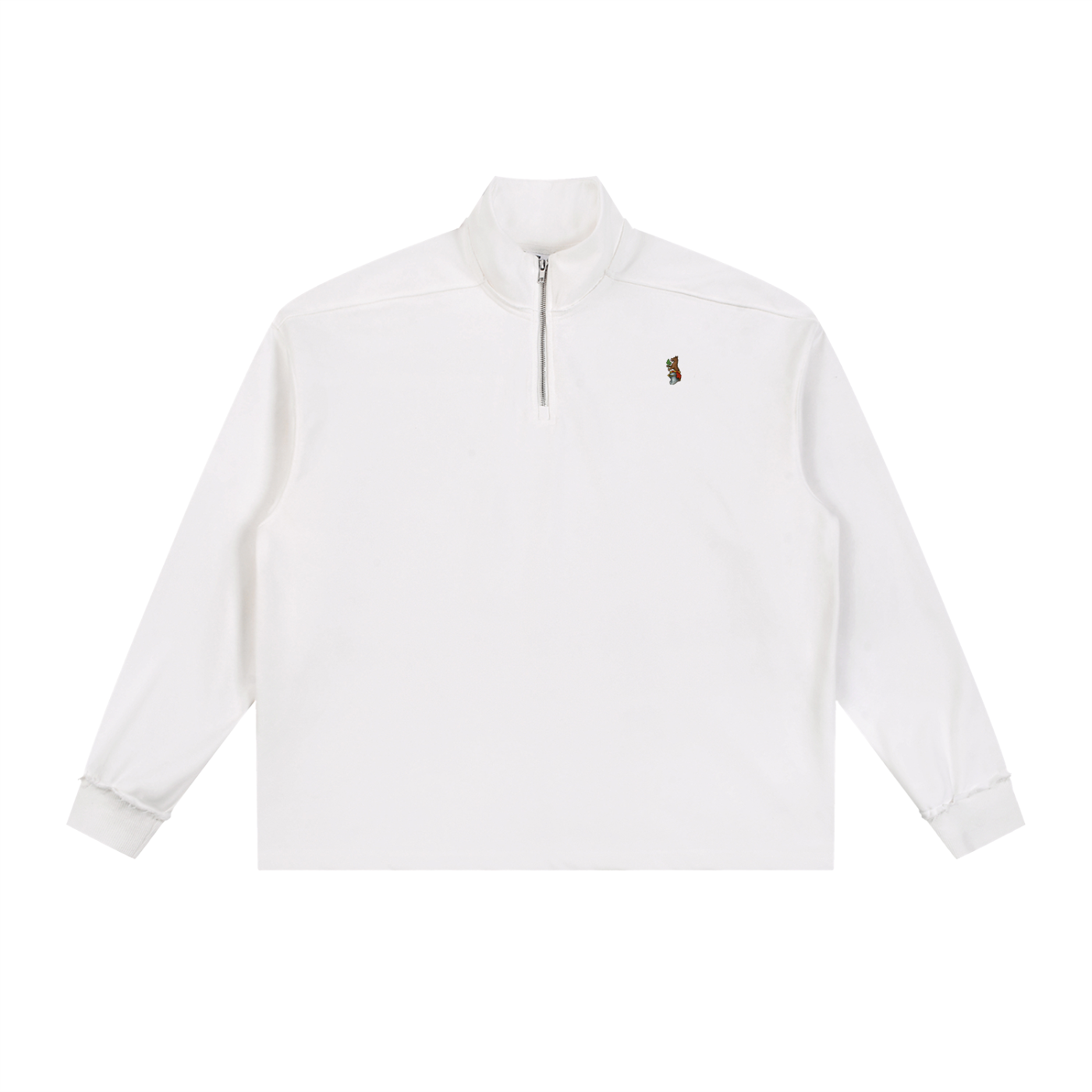 Norman Prince Crest Half-Zip - Beige
