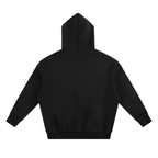 Charles Panda Boxy Fleece Hoodie - Black & Red