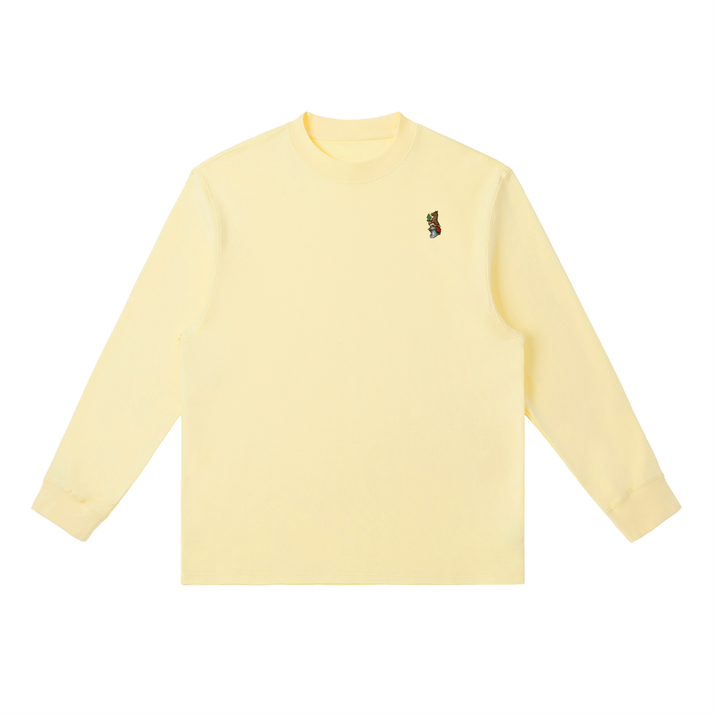Crewneck Long-Sleeve Crest - Yellow Cream