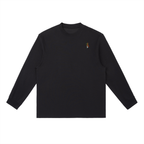 Crewneck Long-Sleeve Crest - Black