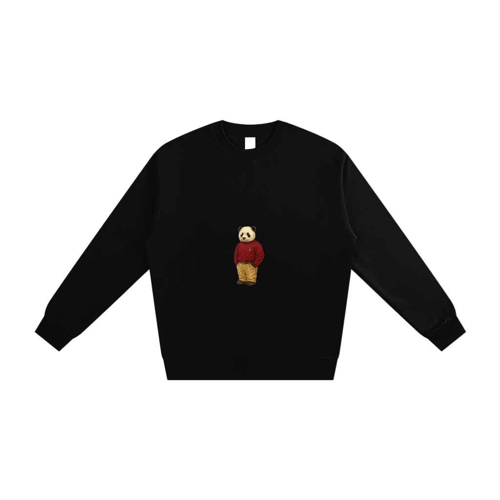 Charles Panda Cotton Sweatshirt - Red Sweatshirt Charles