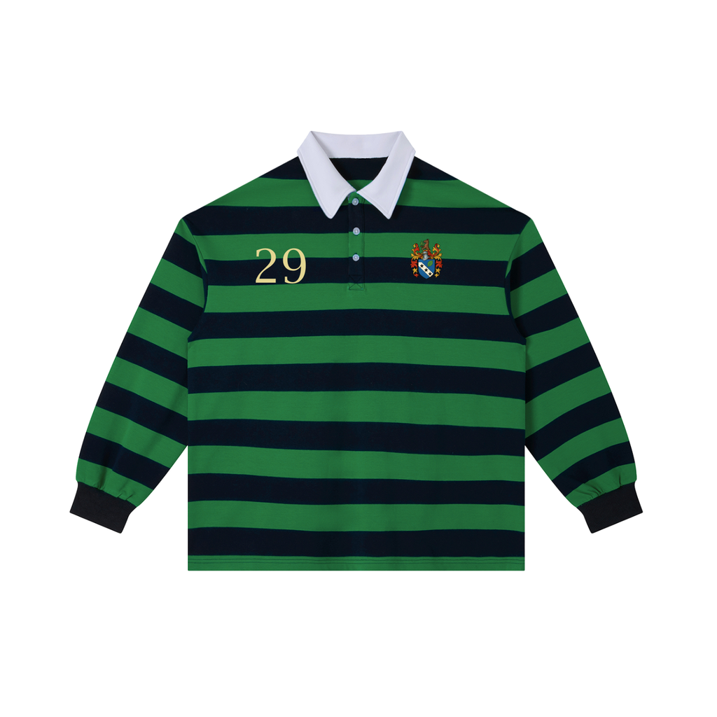 Block Stripe Rugby  Polo Shirt