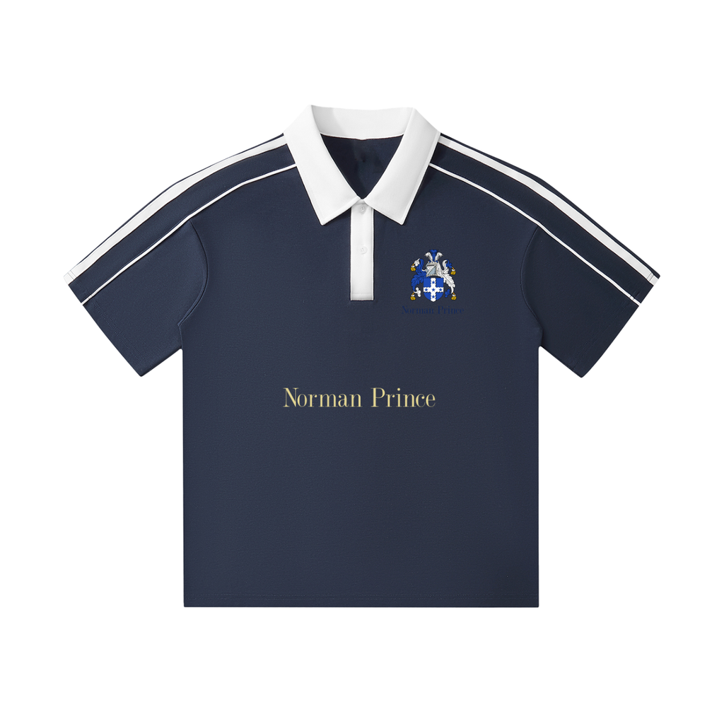 Norman Prince Contrast Collar Polo - Royal Blue