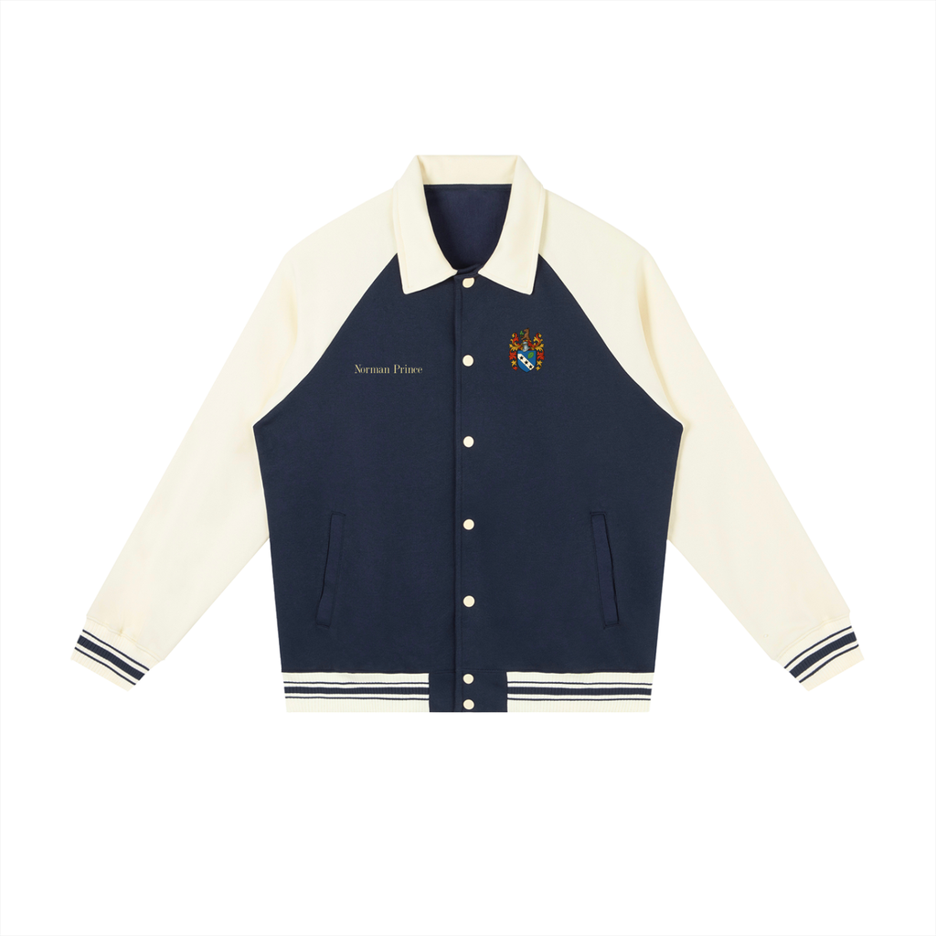 Contrast Raglan Sleeve Jacket - Navy