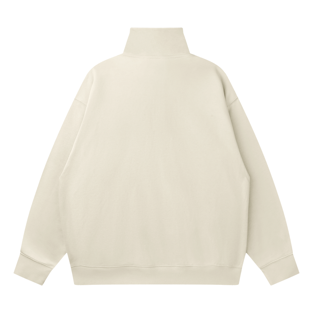 Cotton Drop Shoulder Quarter-Zip