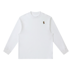 Crewneck Long-Sleeve Crest - White
