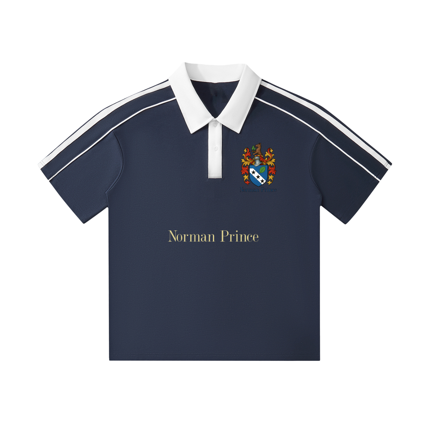 Norman Prince Contrast Collar Polo - Royal Blue Collection