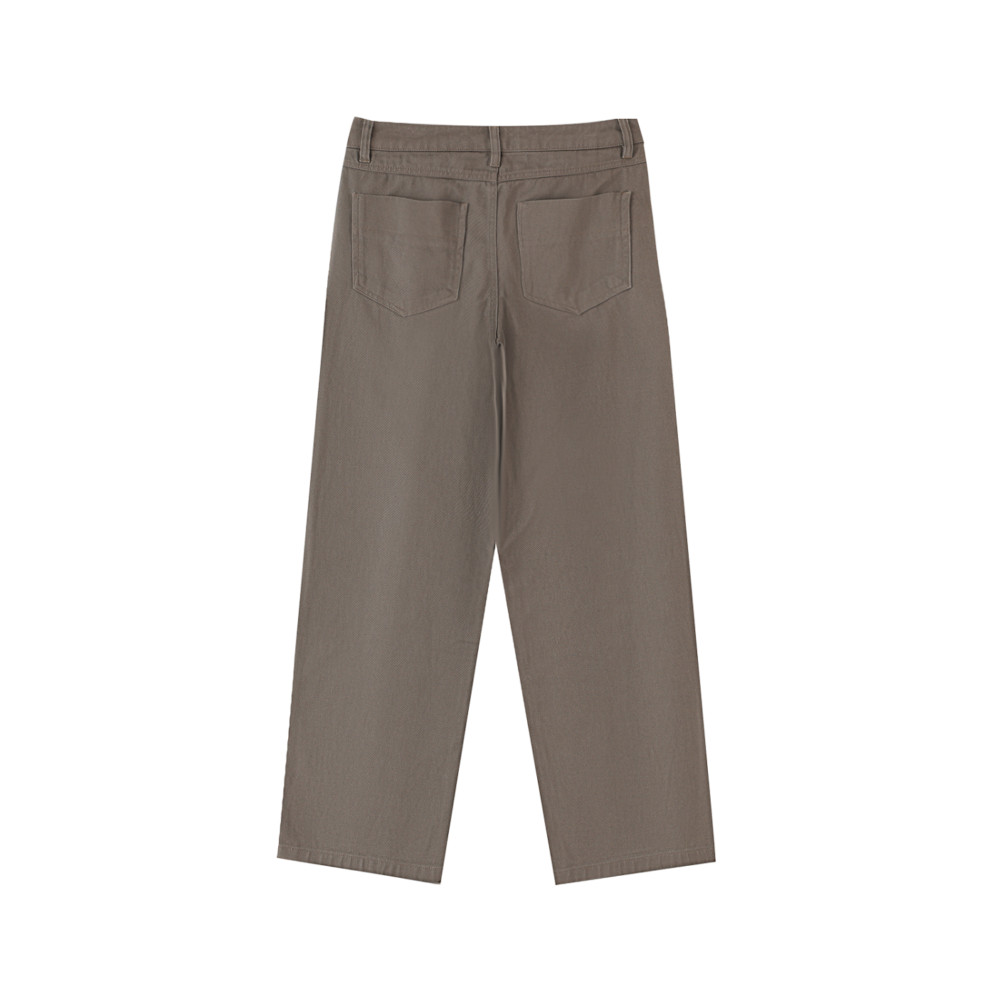 Straight Leg 100% Cotton Trousers - Light Brown