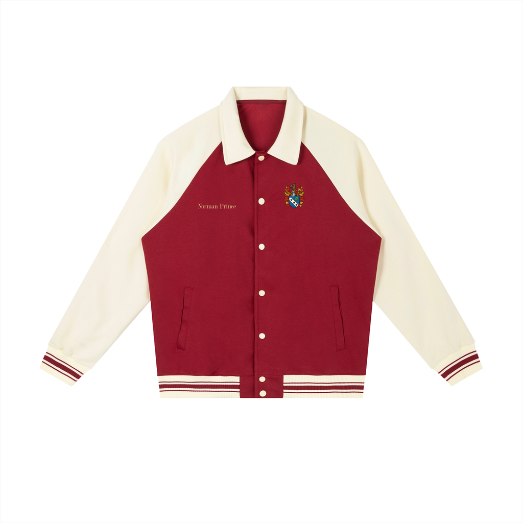 Contrast Raglan Sleeve Jacket - Red