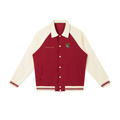 Contrast Raglan Sleeve Jacket - Red