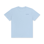 Crew Neck Cotton T-Shirt - Ice Blue