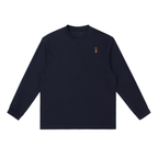 Crewneck Long-Sleeve Crest - Navy Blue