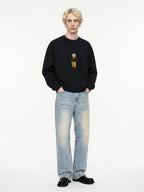Charles Panda Cotton Sweatshirt - V Neck Charles