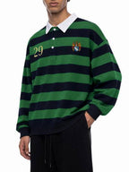 Block Stripe Rugby  Polo Shirt
