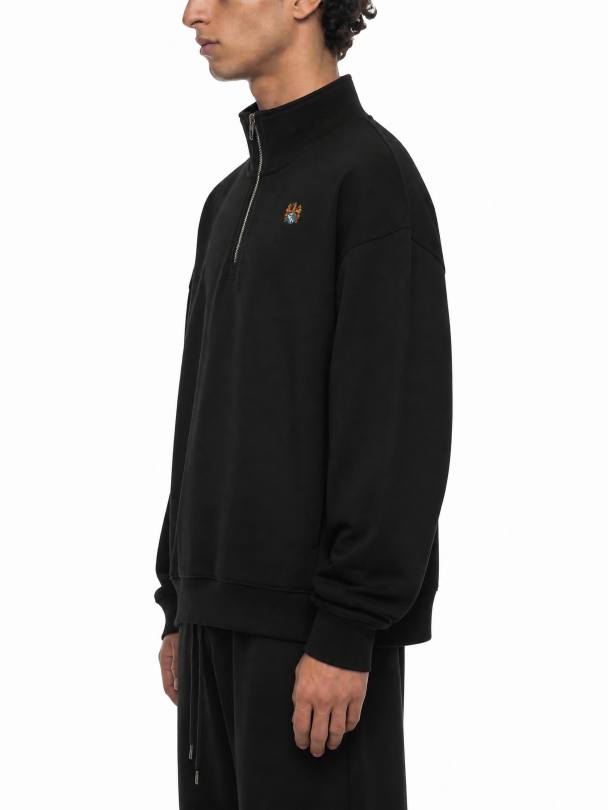 Cotton Drop Shoulder Quarter-Zip