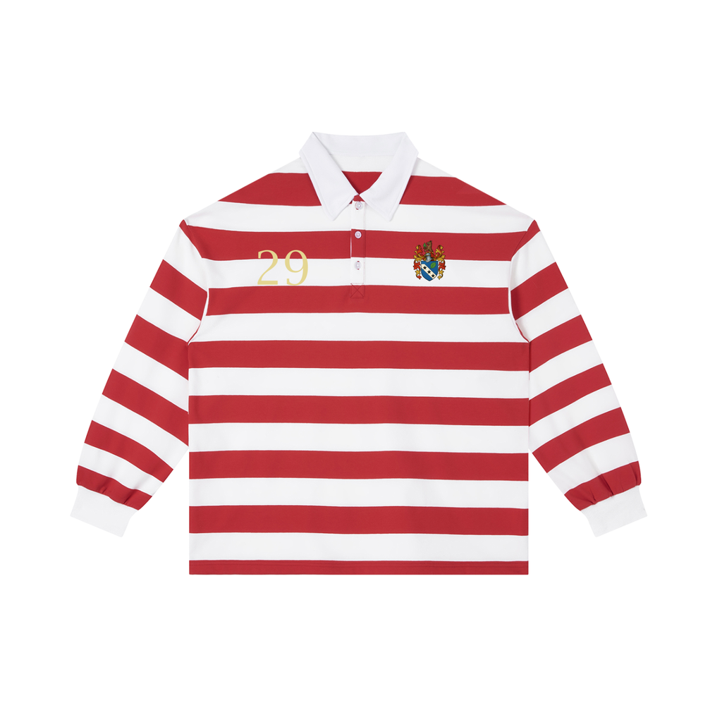 Block Stripe Rugby  Polo Shirt