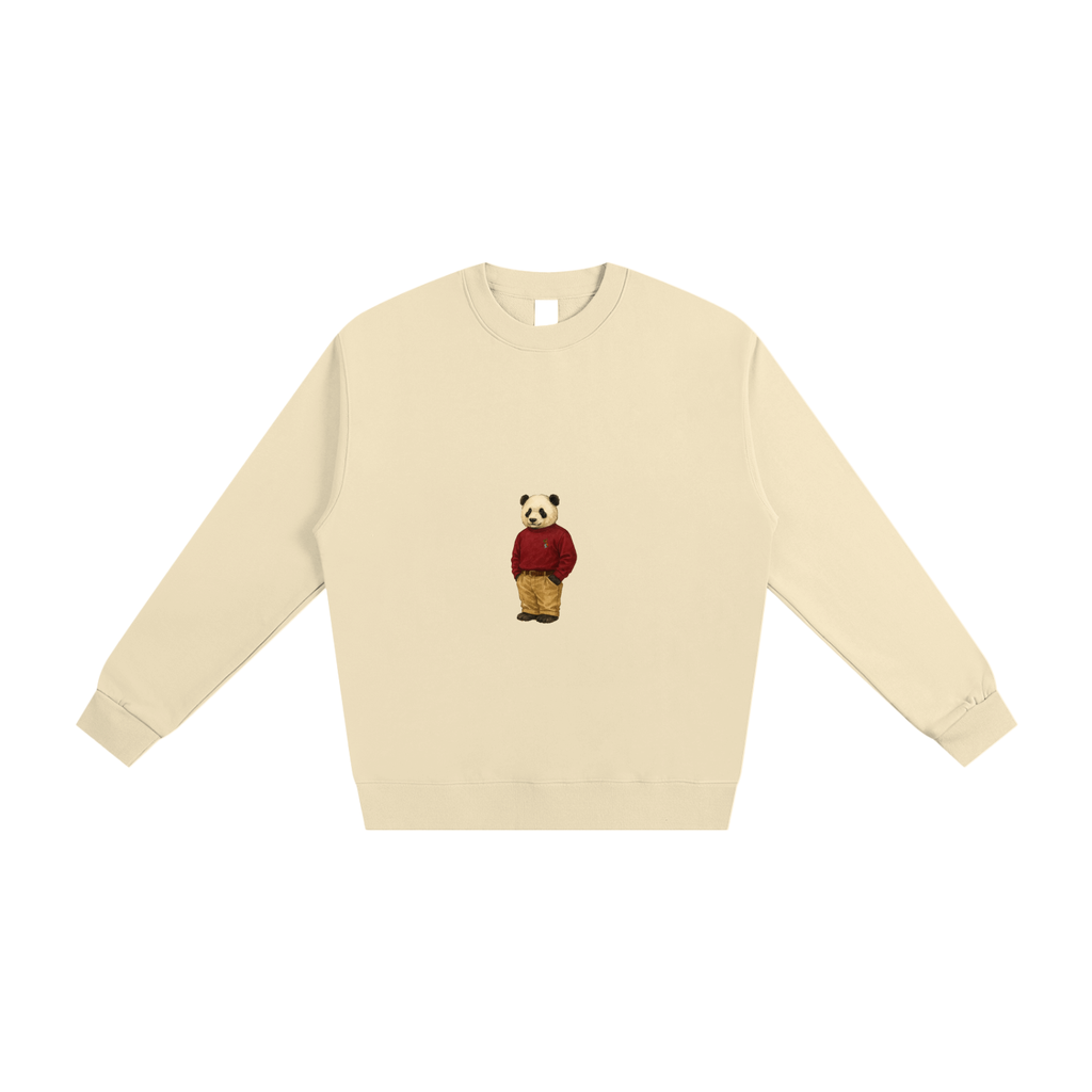 Charles Panda Cotton Sweatshirt - Red Sweatshirt Charles