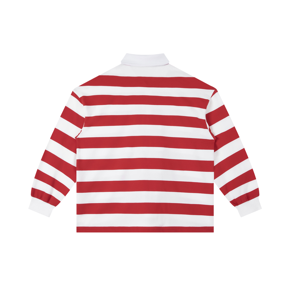 Block Stripe Rugby  Polo Shirt