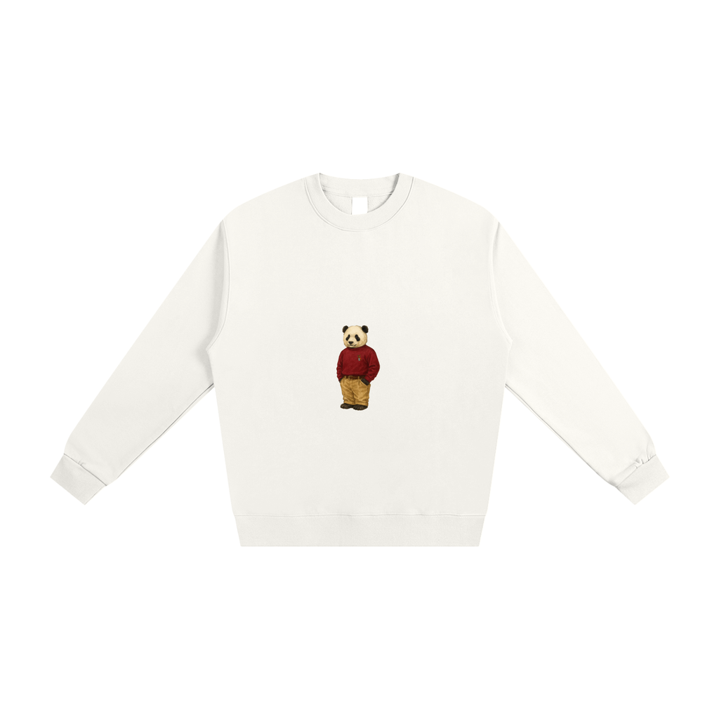 Charles Panda Cotton Sweatshirt - Red Sweatshirt Charles