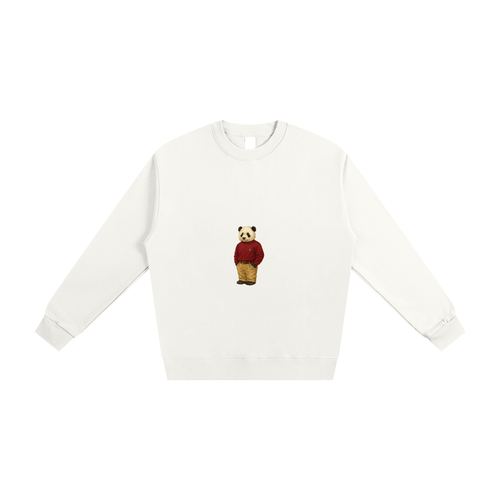 Charles Panda Cotton Sweatshirt - Red Sweatshirt Charles