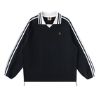 Striped Lapel Collar