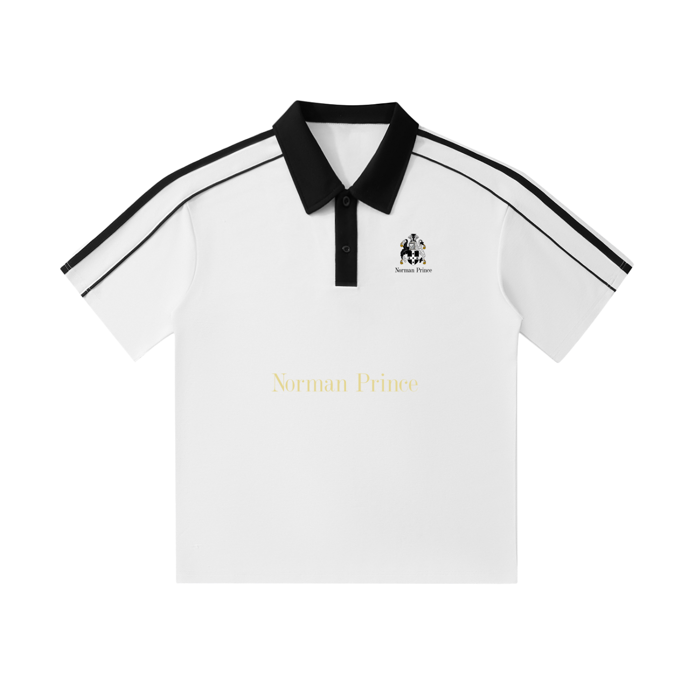 White Knight Contrast Collar Polo Shirt
