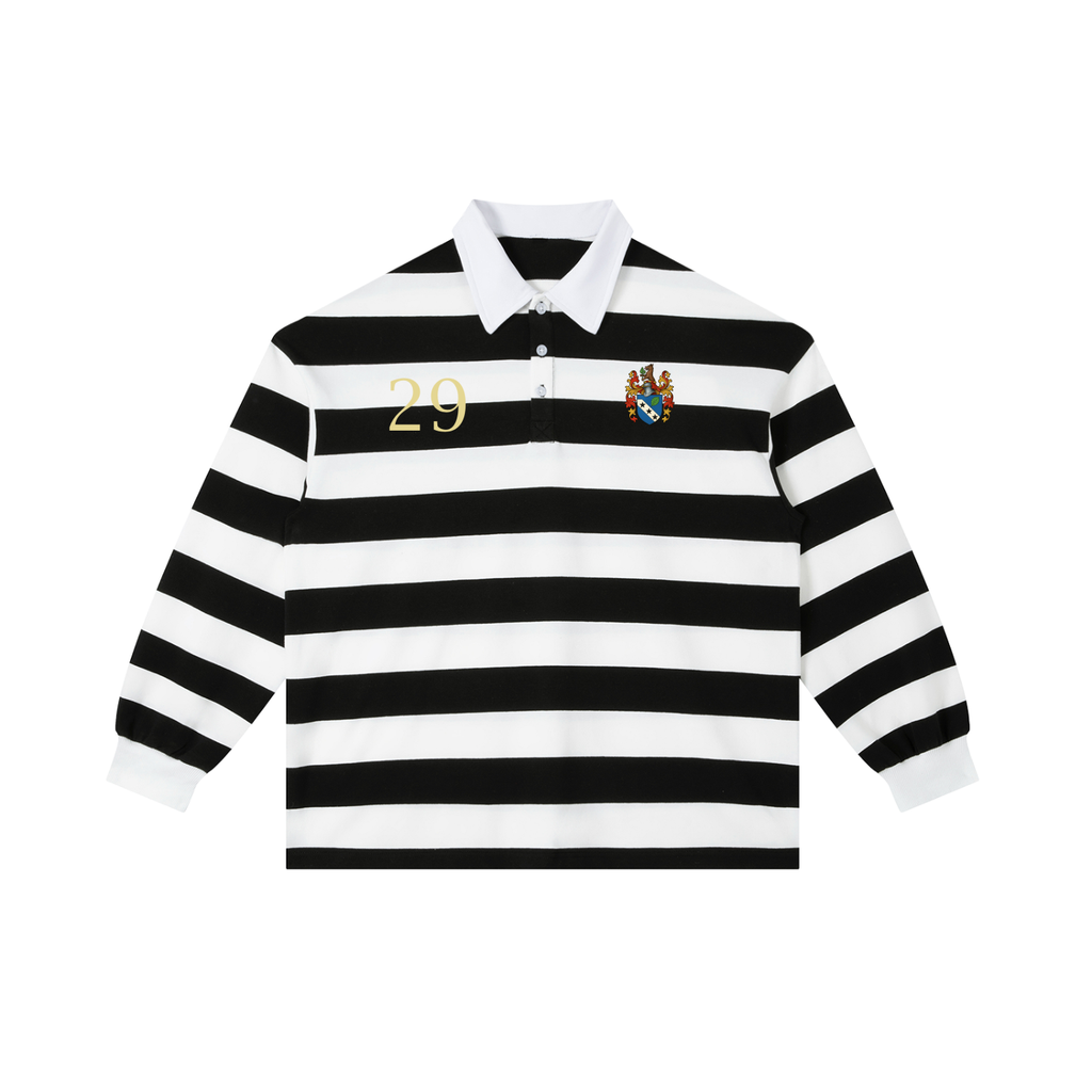 Block Stripe Rugby  Polo Shirt