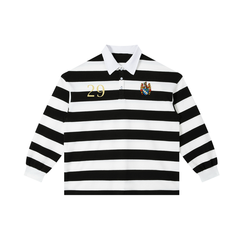 Block Stripe Rugby  Polo Shirt