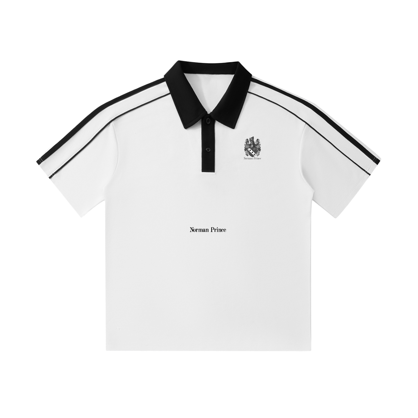 White Knight Contrast Collar Polo Shirt