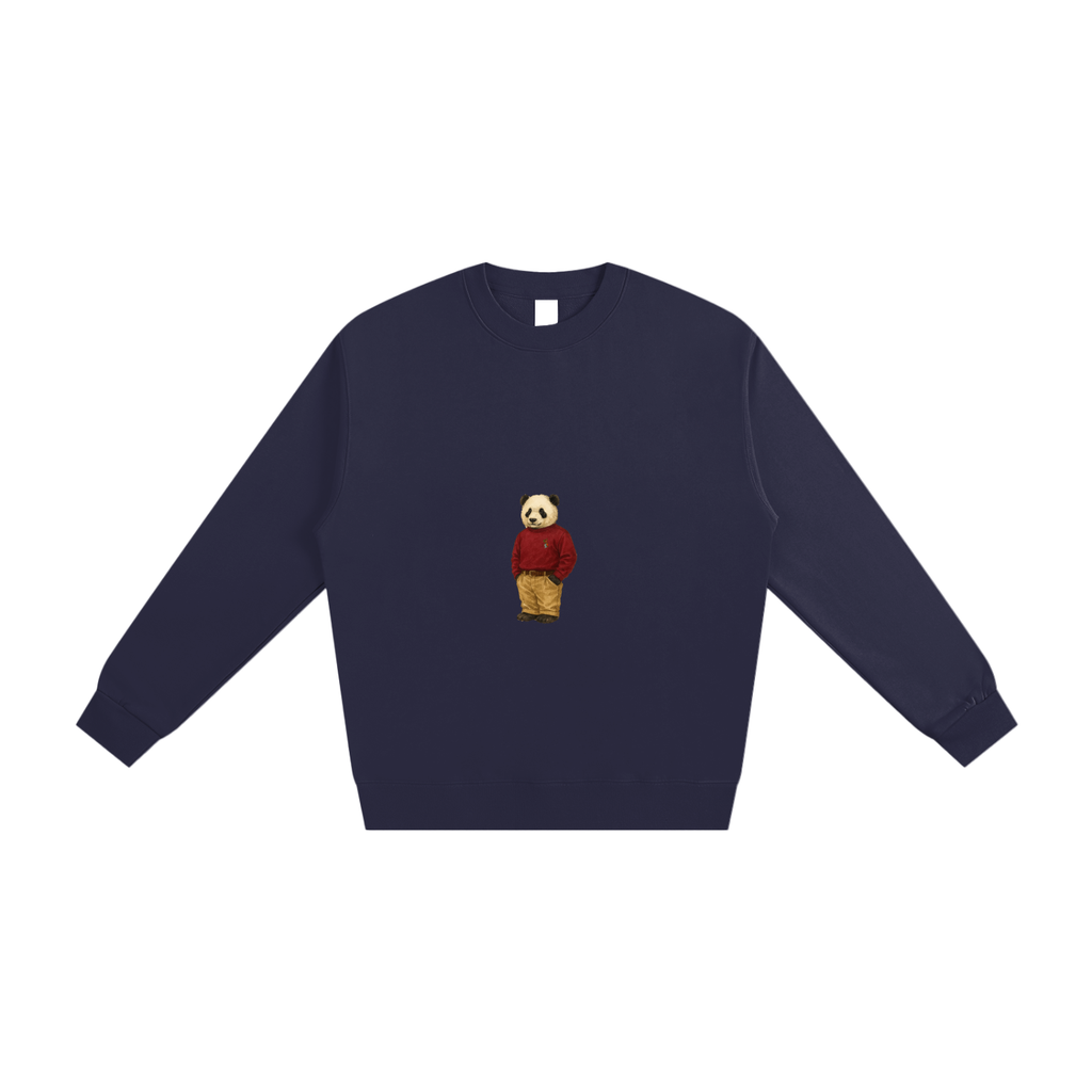 Charles Panda Cotton Sweatshirt - Red Sweatshirt Charles