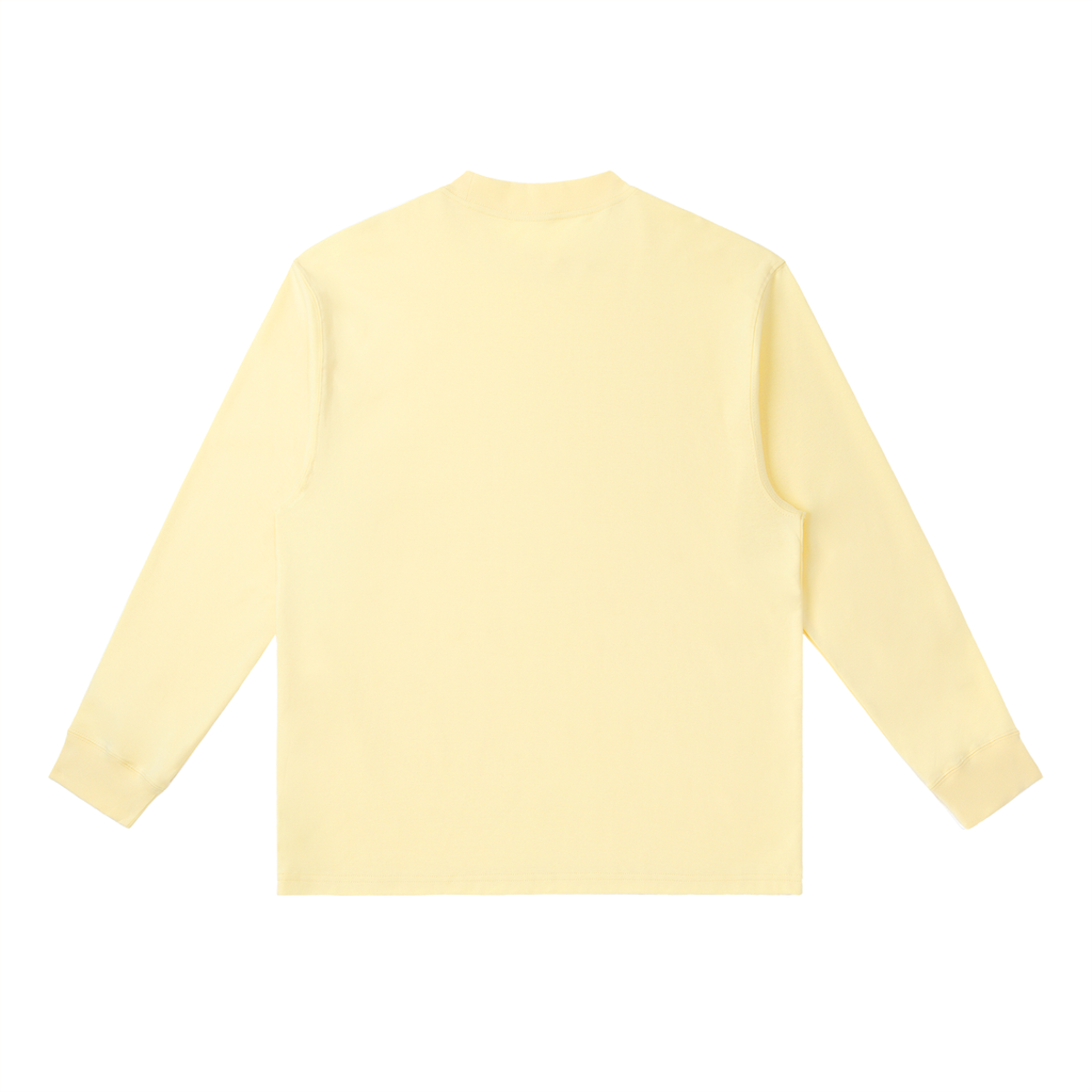 Crewneck Long-Sleeve Crest - Yellow Cream