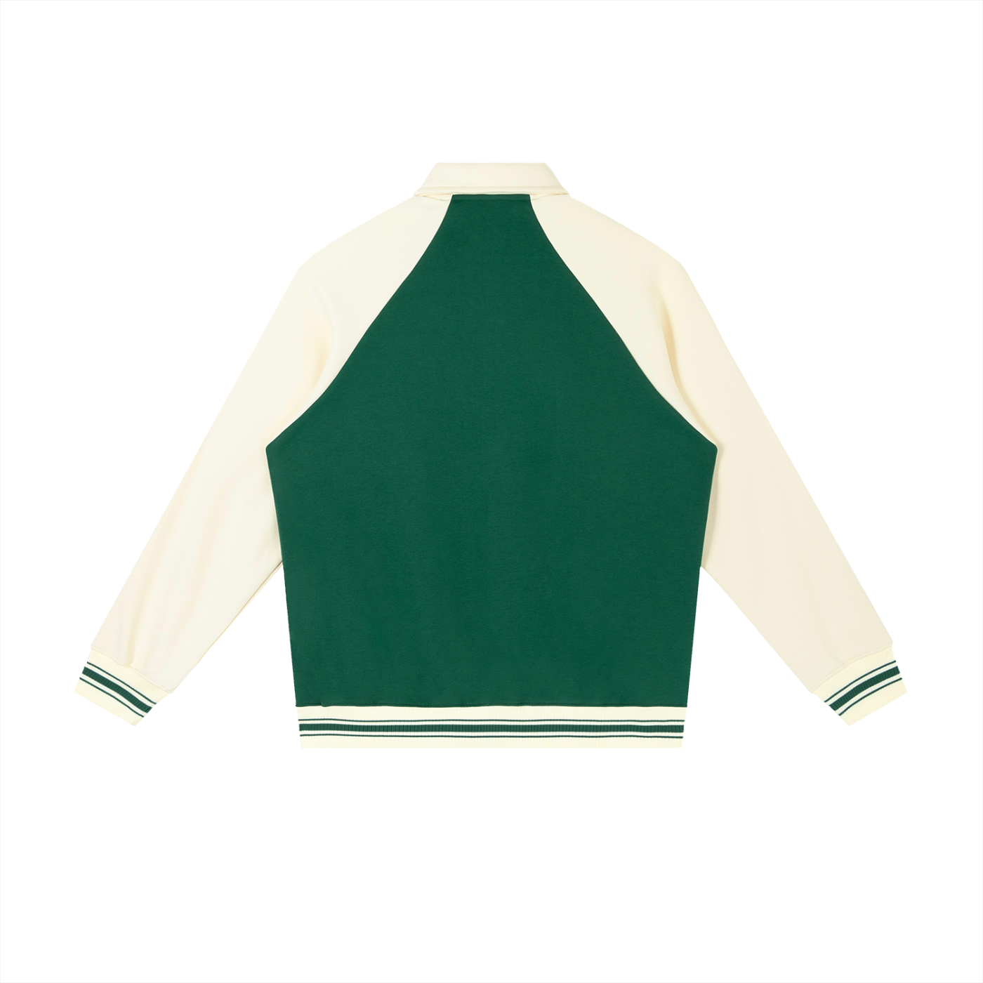 Contrast Raglan Sleeve Jacket - Green