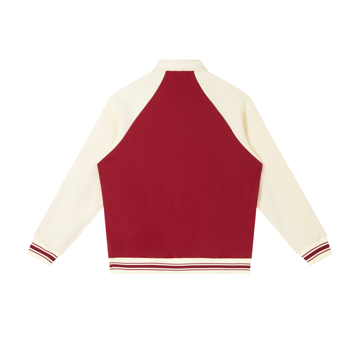 Contrast Raglan Sleeve Jacket - Red