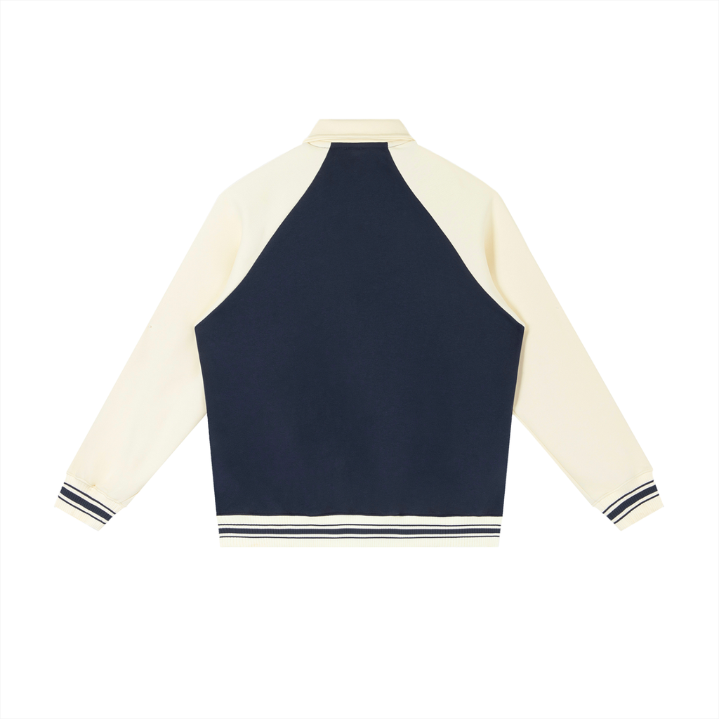 Contrast Raglan Sleeve Jacket - Navy