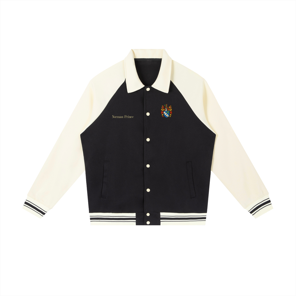 Contrast Raglan Sleeve Jacket - Black