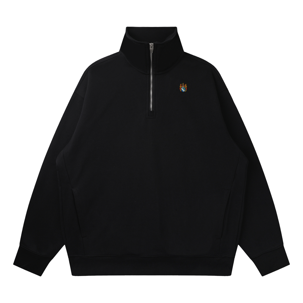 Cotton Drop Shoulder Quarter-Zip