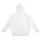 Charles Panda Boxy Fleece Hoodie - White & Navy